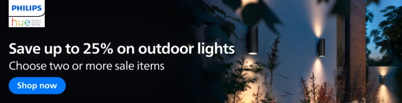 Style your space with Philips Hue smart wall lights, indoors and out