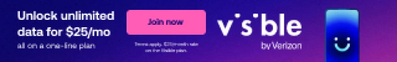Visible Unlimited Data for $25/mo on Verizon's 5G Network