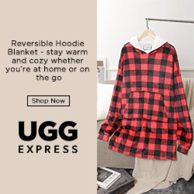 Stay wrapped up in a cozy hoodie blanket from UGG Express