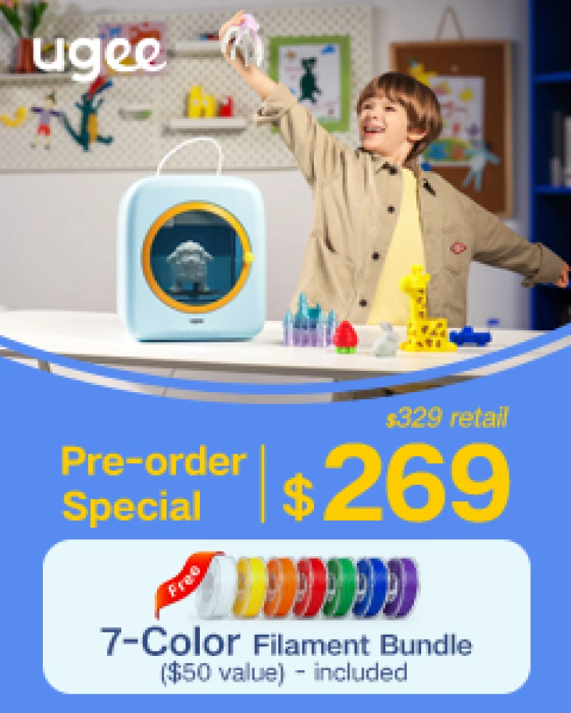 Bring home the ugee Funbox 3D printer for kids from shop.ugee.com