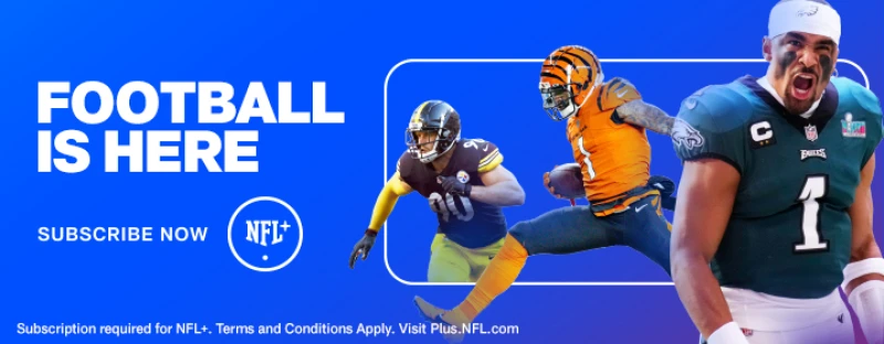Football is here. Stream live NFL action with an NFL+ subscription