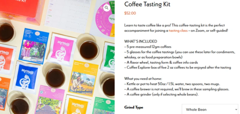 Give The Gift Of Coffee With Our Coffee Tasting Kit Gift Box From Driftaway - All With Free Shipping! Shop Now!